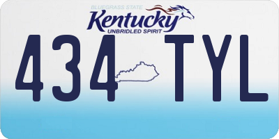 KY license plate 434TYL
