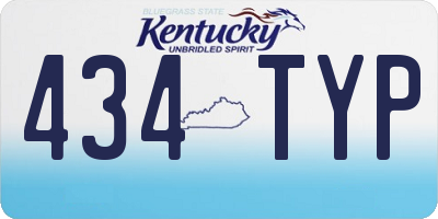 KY license plate 434TYP