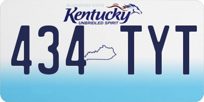 KY license plate 434TYT