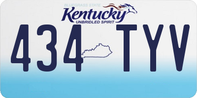 KY license plate 434TYV
