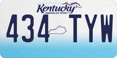 KY license plate 434TYW
