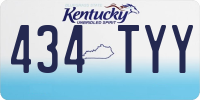 KY license plate 434TYY