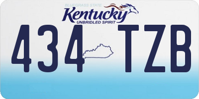 KY license plate 434TZB
