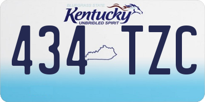 KY license plate 434TZC