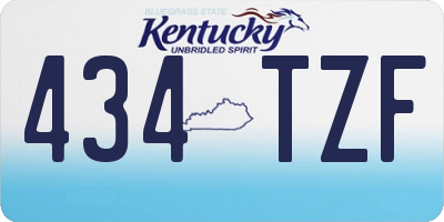 KY license plate 434TZF