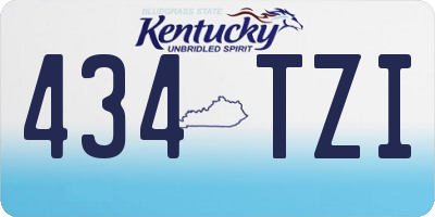 KY license plate 434TZI