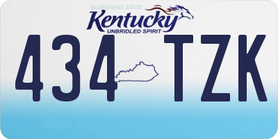 KY license plate 434TZK
