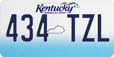 KY license plate 434TZL