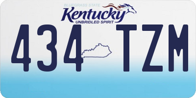 KY license plate 434TZM