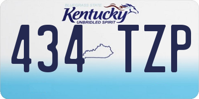 KY license plate 434TZP
