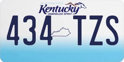 KY license plate 434TZS