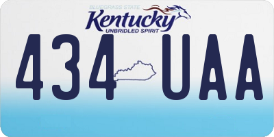 KY license plate 434UAA