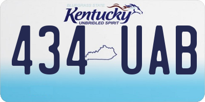KY license plate 434UAB