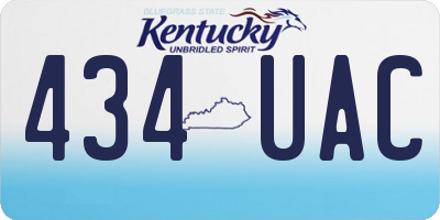 KY license plate 434UAC
