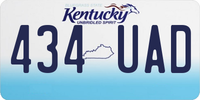 KY license plate 434UAD