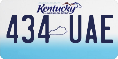 KY license plate 434UAE