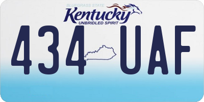 KY license plate 434UAF