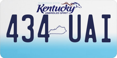 KY license plate 434UAI