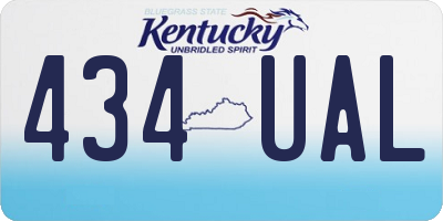 KY license plate 434UAL