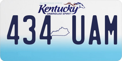 KY license plate 434UAM