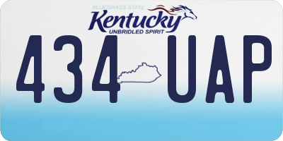 KY license plate 434UAP