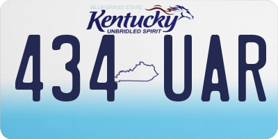 KY license plate 434UAR
