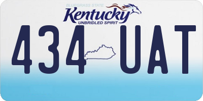KY license plate 434UAT