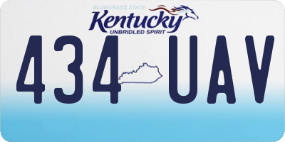 KY license plate 434UAV