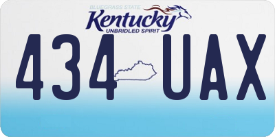 KY license plate 434UAX