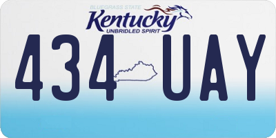 KY license plate 434UAY