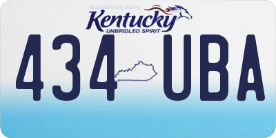 KY license plate 434UBA