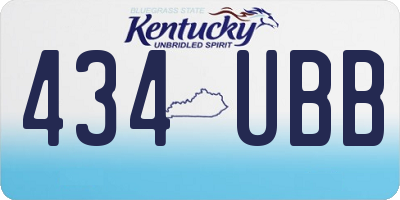 KY license plate 434UBB