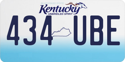 KY license plate 434UBE
