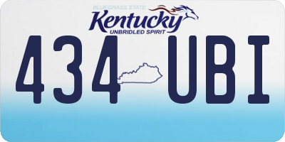 KY license plate 434UBI