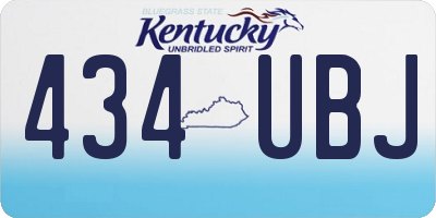 KY license plate 434UBJ