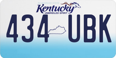 KY license plate 434UBK