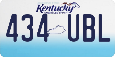 KY license plate 434UBL