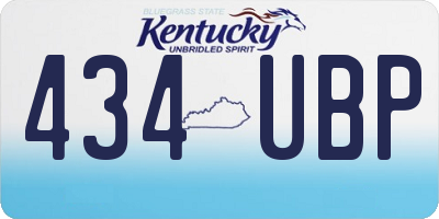 KY license plate 434UBP