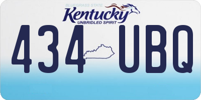 KY license plate 434UBQ