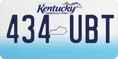 KY license plate 434UBT
