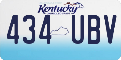 KY license plate 434UBV