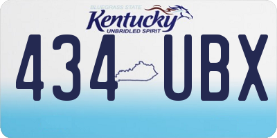KY license plate 434UBX