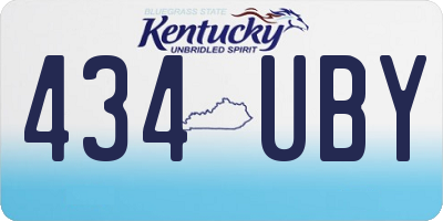 KY license plate 434UBY