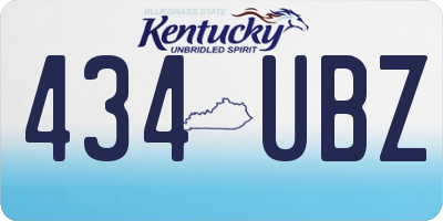 KY license plate 434UBZ