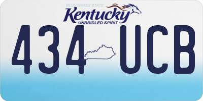 KY license plate 434UCB