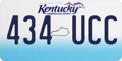 KY license plate 434UCC