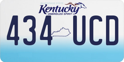 KY license plate 434UCD