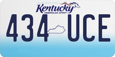 KY license plate 434UCE