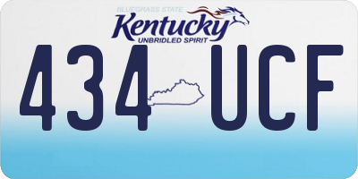 KY license plate 434UCF