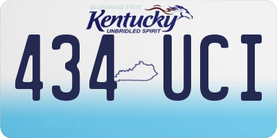 KY license plate 434UCI